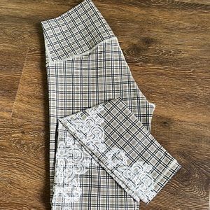 DYI Define Your Inspiration Yoga Tights Leggings Medium plaid lace